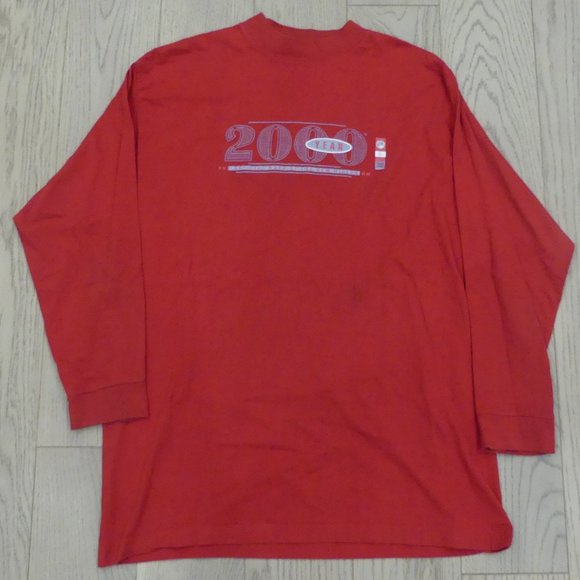 Year 2000 The Official Mark Of The New Millennium Red XLarge Long Sleeve Shirt - Picture 1 of 3